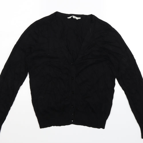 Peacocks Womens Black  Knit Cardigan Jumper Size 14
