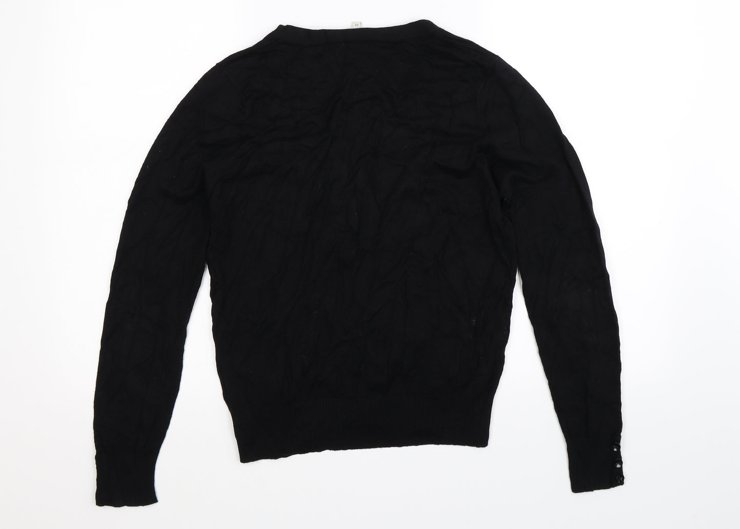 Peacocks Womens Black  Knit Cardigan Jumper Size 14