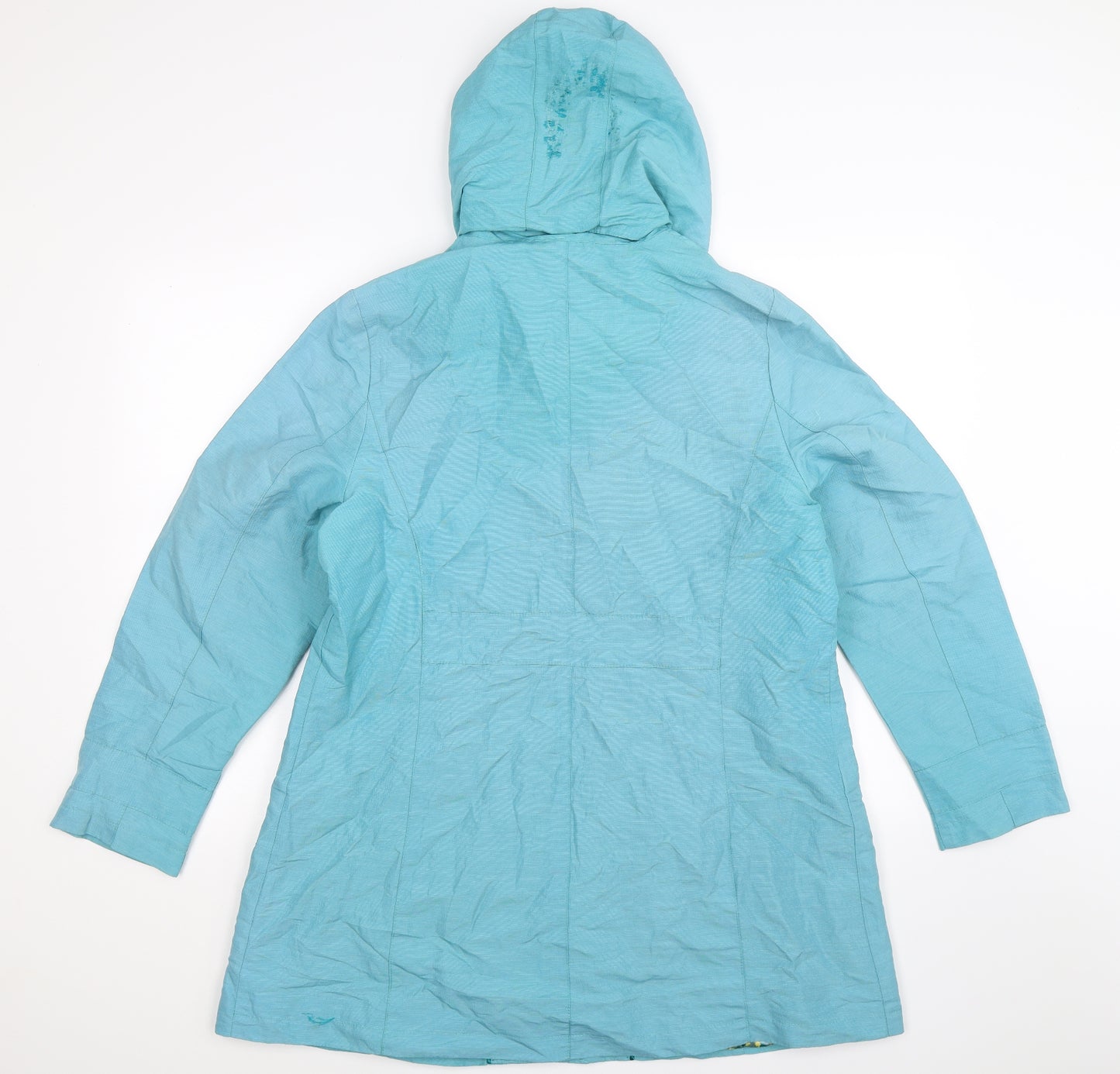 Per Una Womens Blue   Rain Coat Coat Size 12