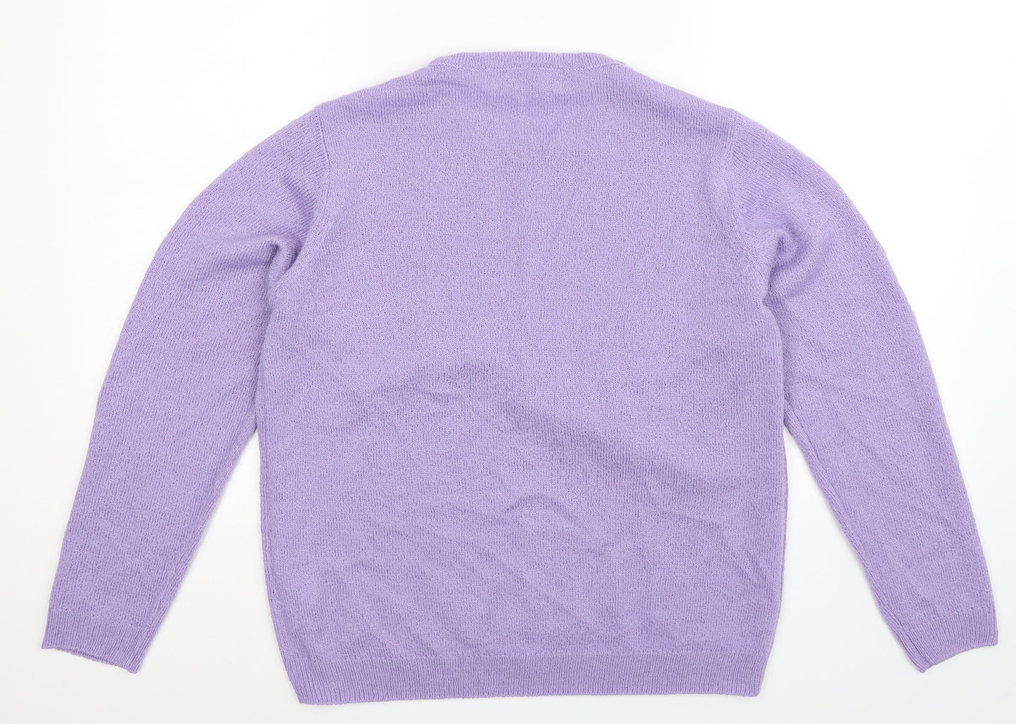 Honor Millburn Womens Purple  Knit Pullover Jumper Size 12