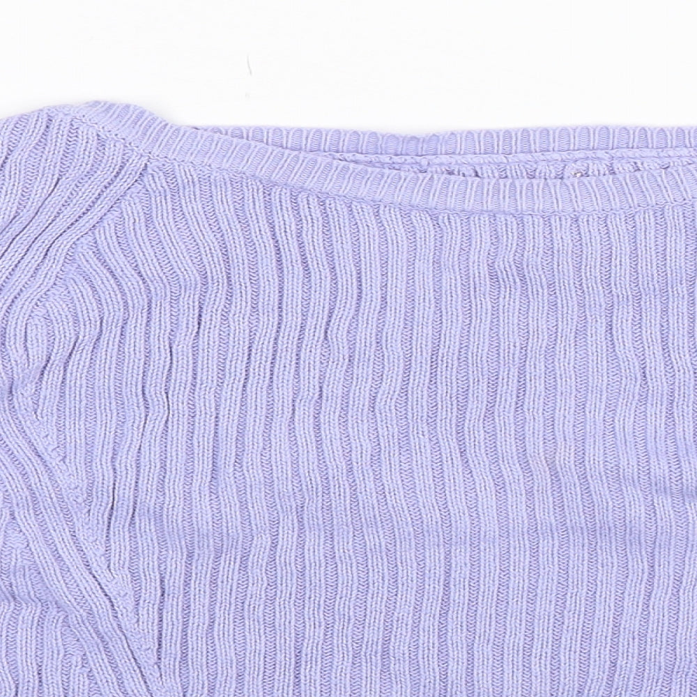 Preworn Womens Purple  Knit Pullover Jumper Size 16