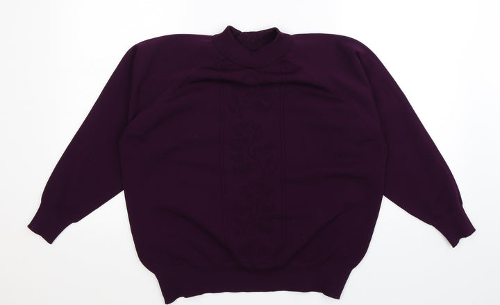Berkertex Womens Purple  Knit Pullover Jumper Size 16