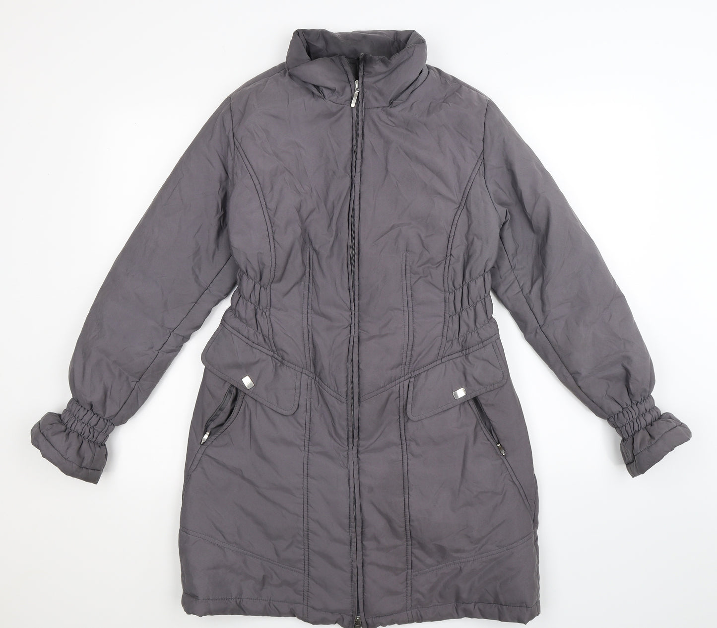 Roman Womens Grey   Overcoat Coat Size S