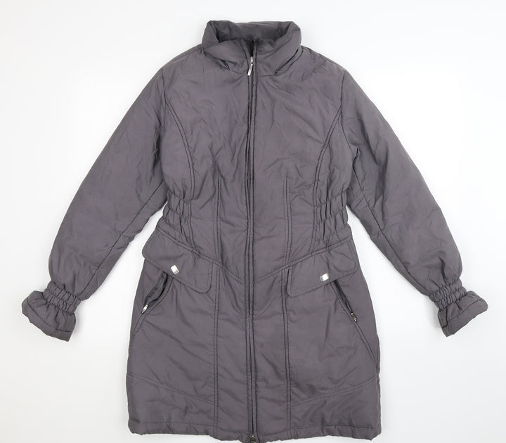 Roman Womens Grey   Overcoat Coat Size S