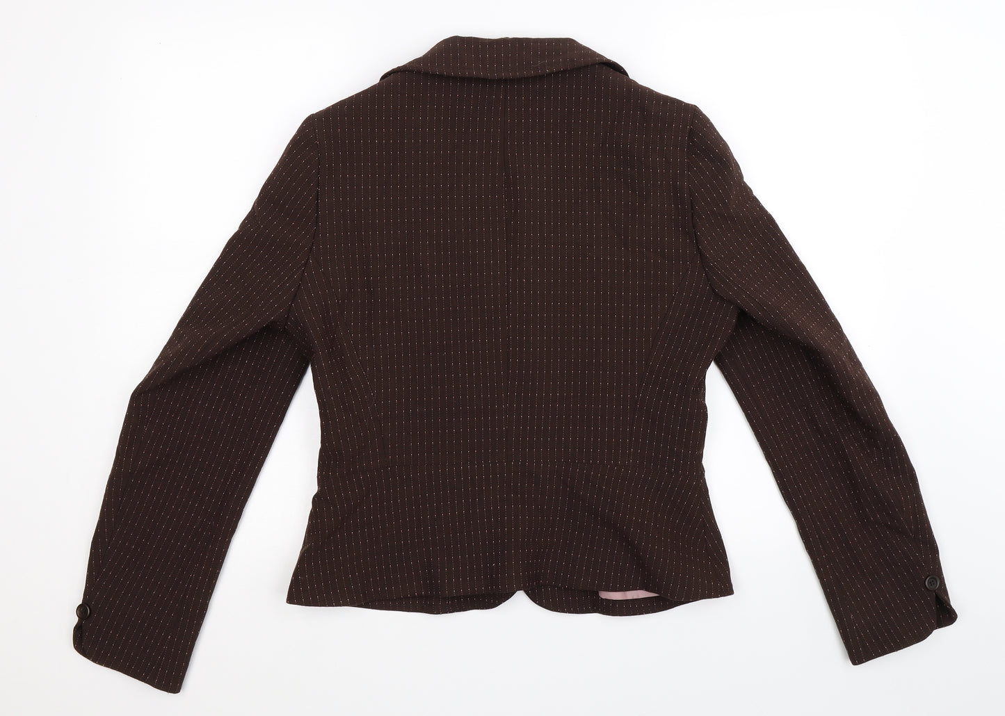 Dorothy Perkins Womens Brown Striped  Jacket Blazer Size 12