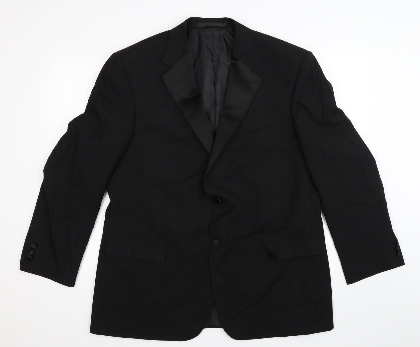 Marks and Spencer Mens Black   Jacket Suit Jacket Size 44  - Dinner