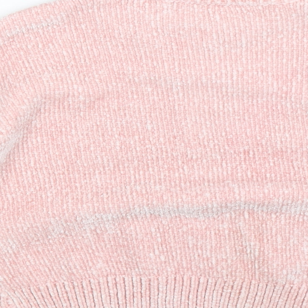 River Island Girls Pink  Knit Pullover Jumper Size 7-8 Years