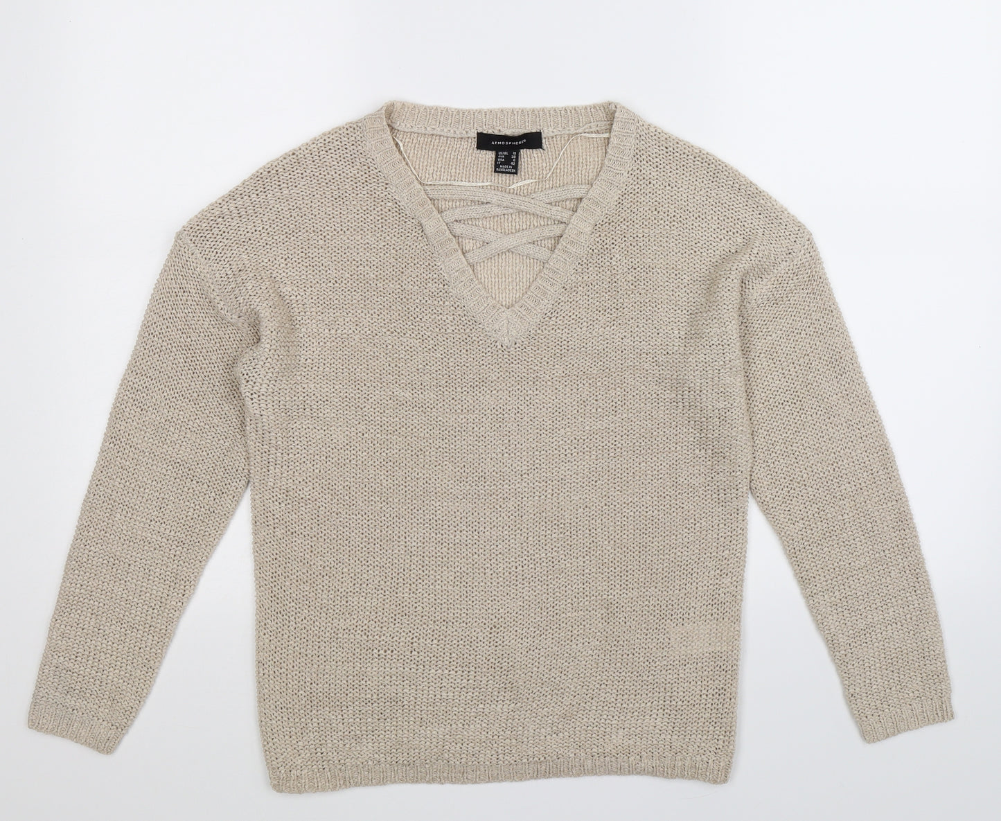 Atmosphere Womens Ivory  Knit Pullover Jumper Size 10