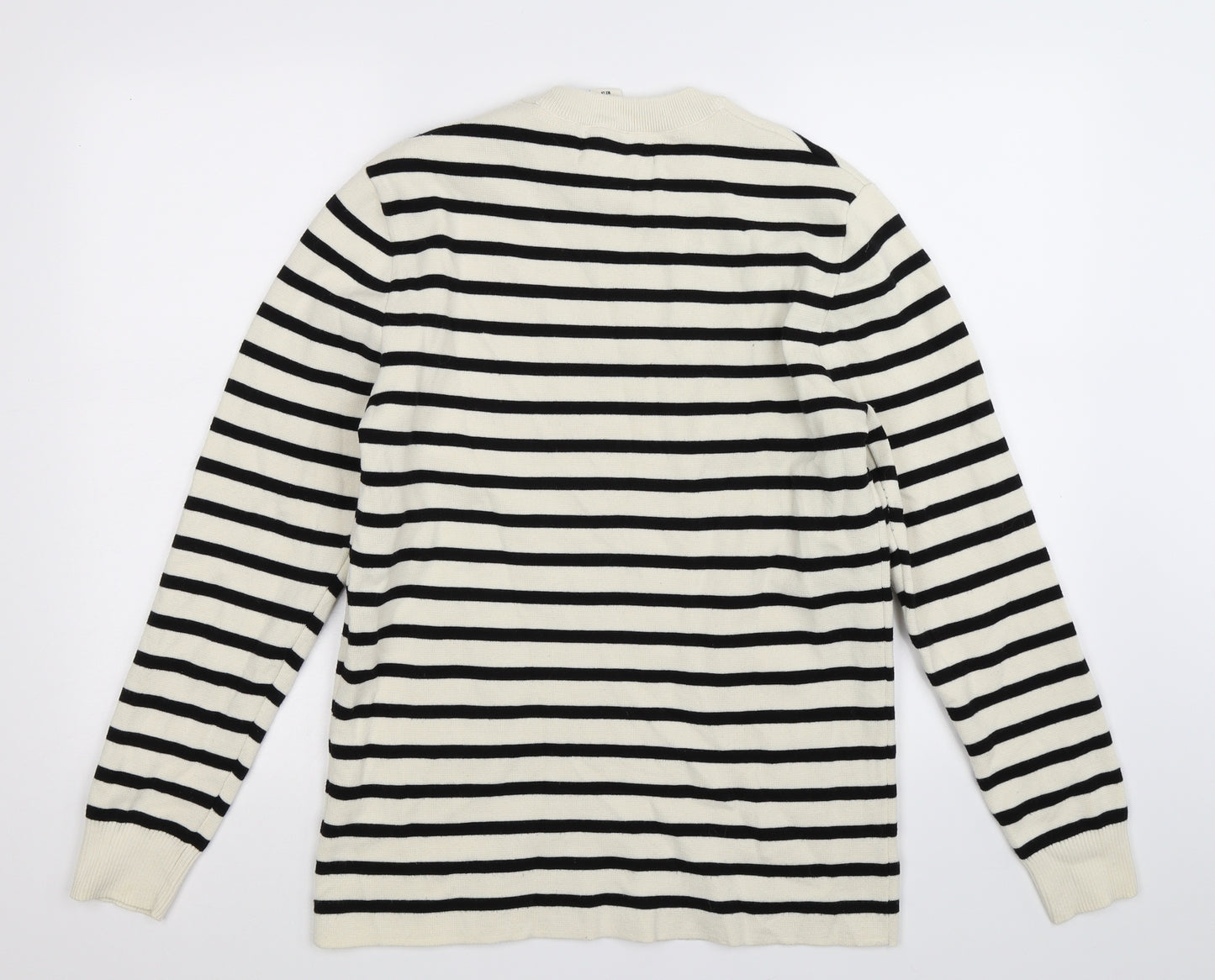 H&M Mens Multicoloured Striped Knit Pullover Jumper Size S