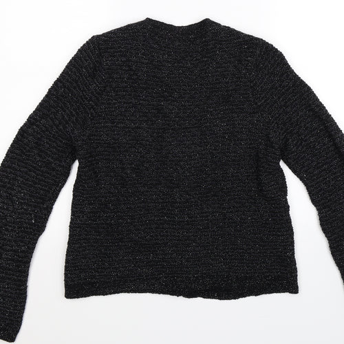 Marks and Spencer Womens Black  Knit Cardigan Jumper Size 12