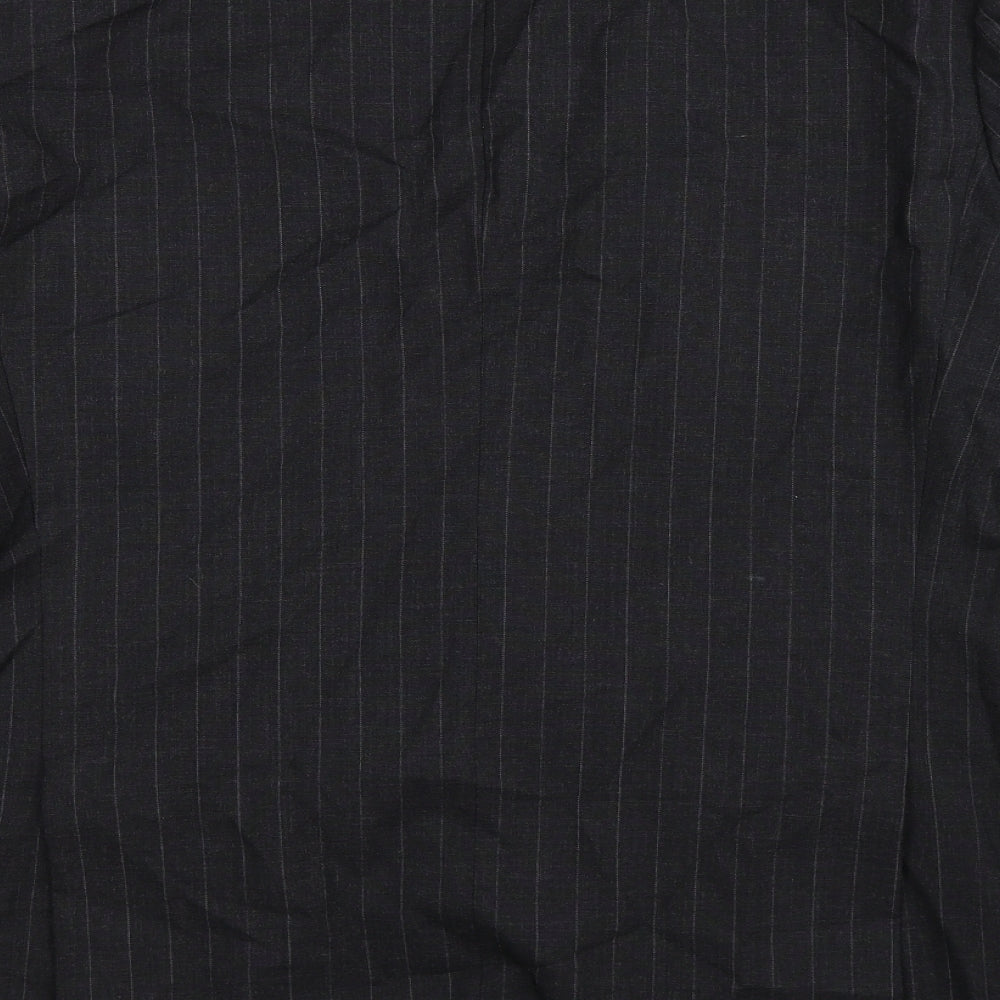 Marks and Spencer Mens Black Striped  Jacket Suit Jacket Size 42