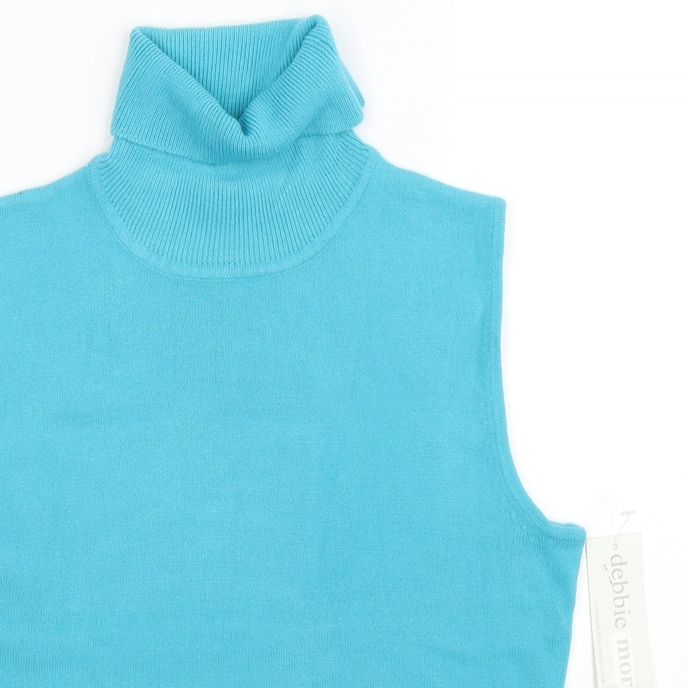 Debbie Morgan Womens Blue  Knit Pullover Jumper Size L