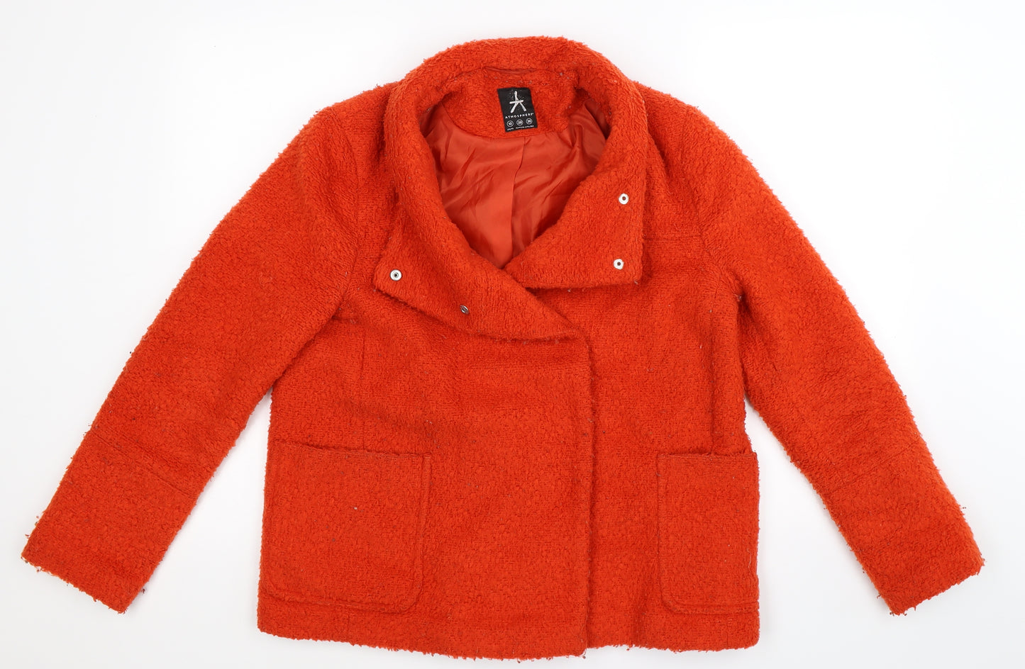 Atmosphere Womens Orange  Fleece Jacket  Size 10
