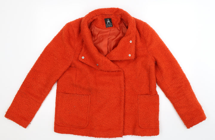 Atmosphere Womens Orange  Fleece Jacket  Size 10