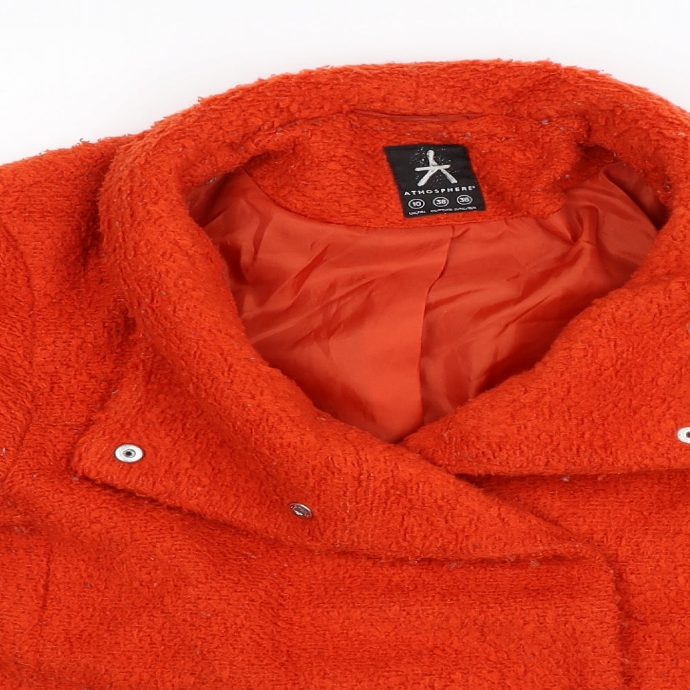 Atmosphere Womens Orange  Fleece Jacket  Size 10