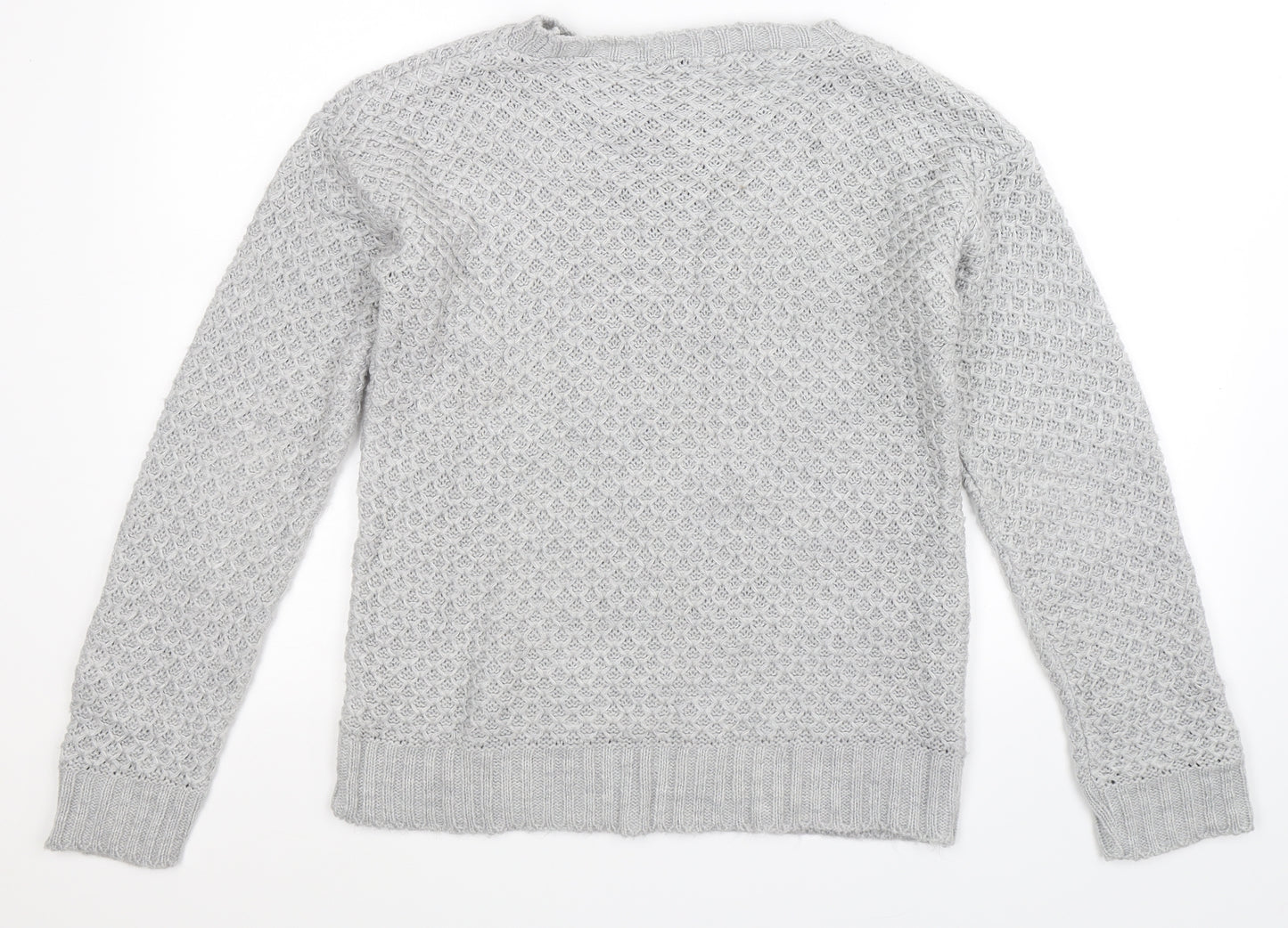 Boohoo Womens Grey  Knit Pullover Jumper Size M