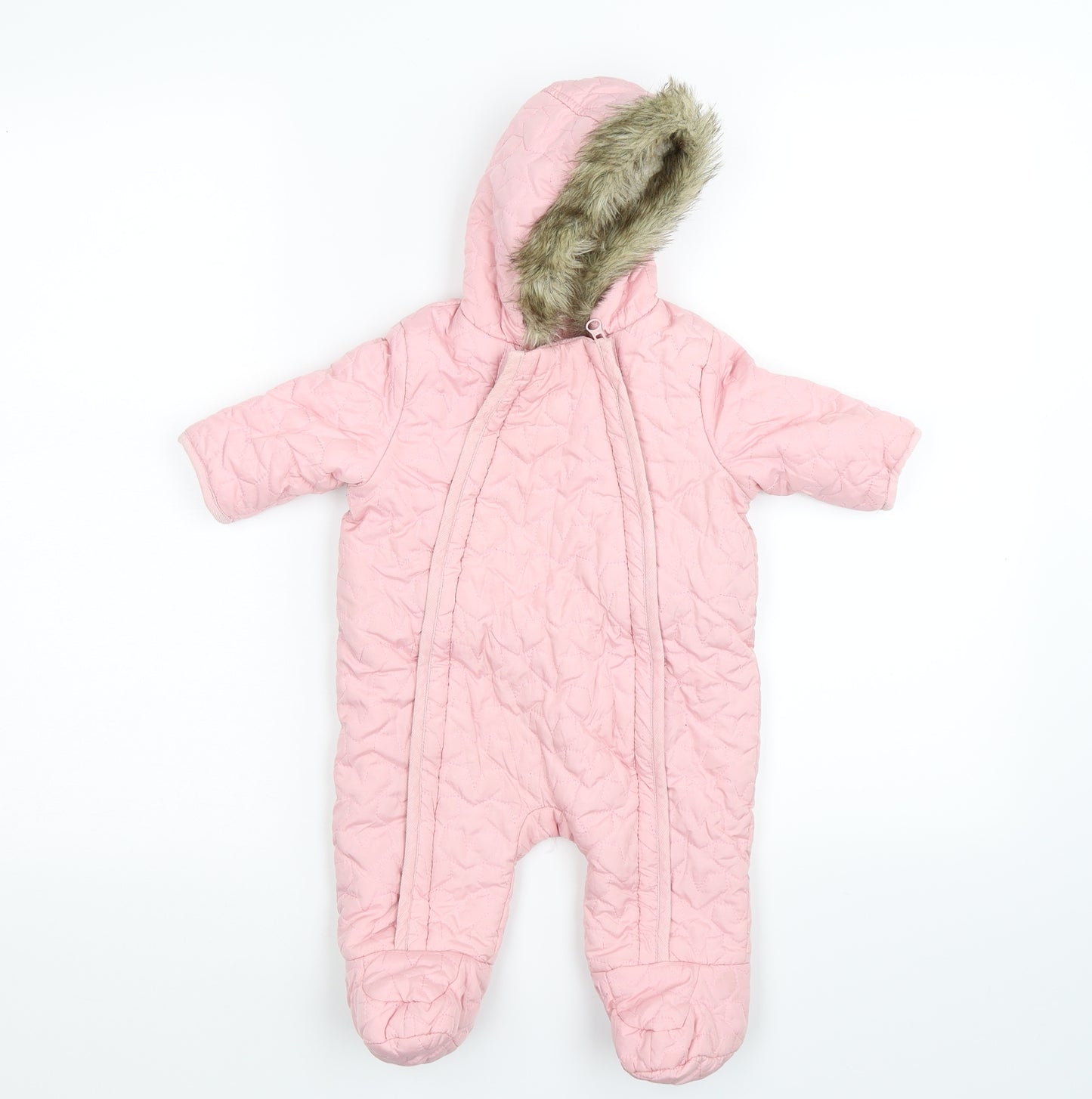 F&F Girls Pink   Coverall One-Piece Size 0-3 Months