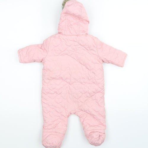 F&F Girls Pink   Coverall One-Piece Size 0-3 Months