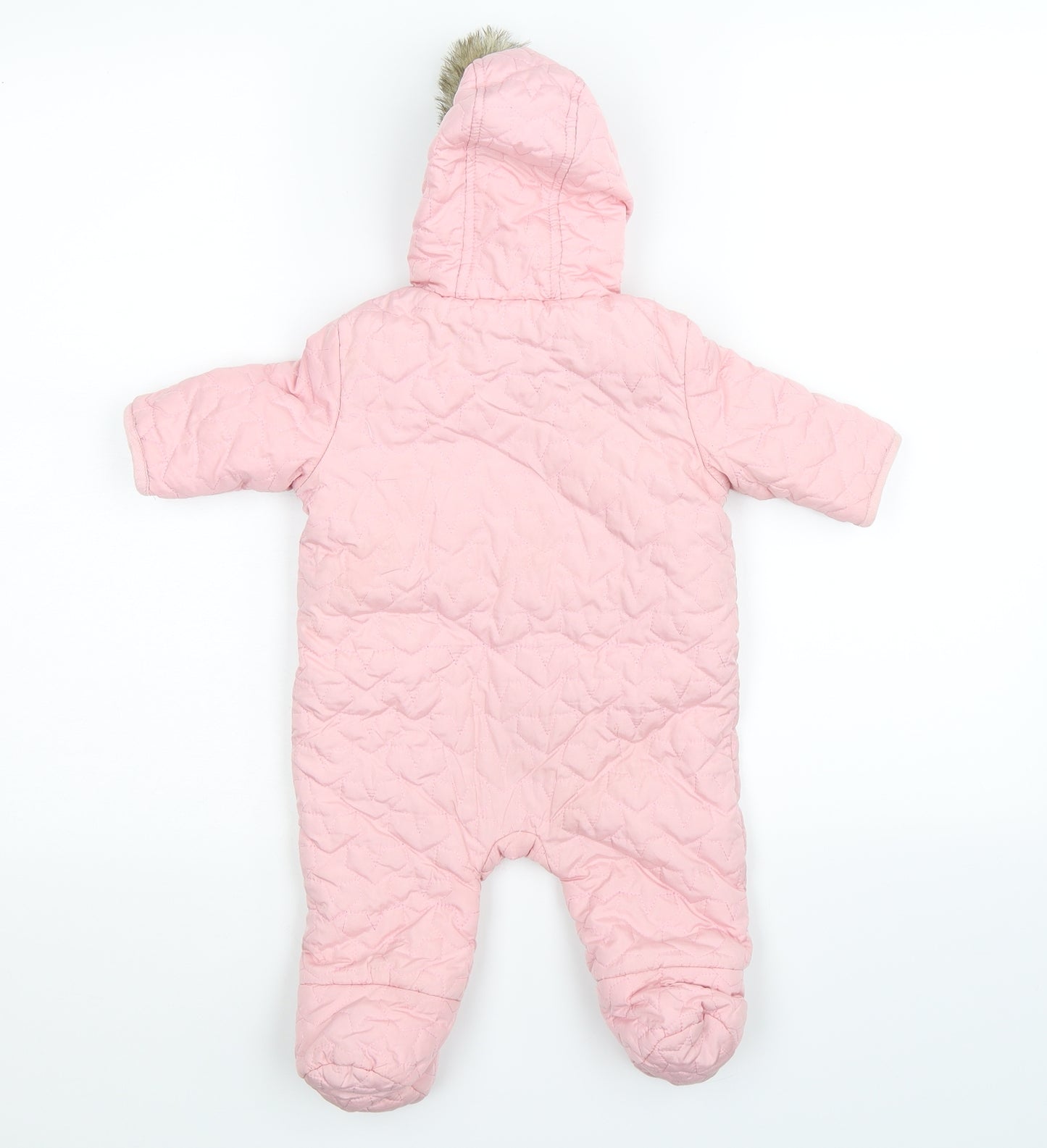 F&F Girls Pink   Coverall One-Piece Size 0-3 Months
