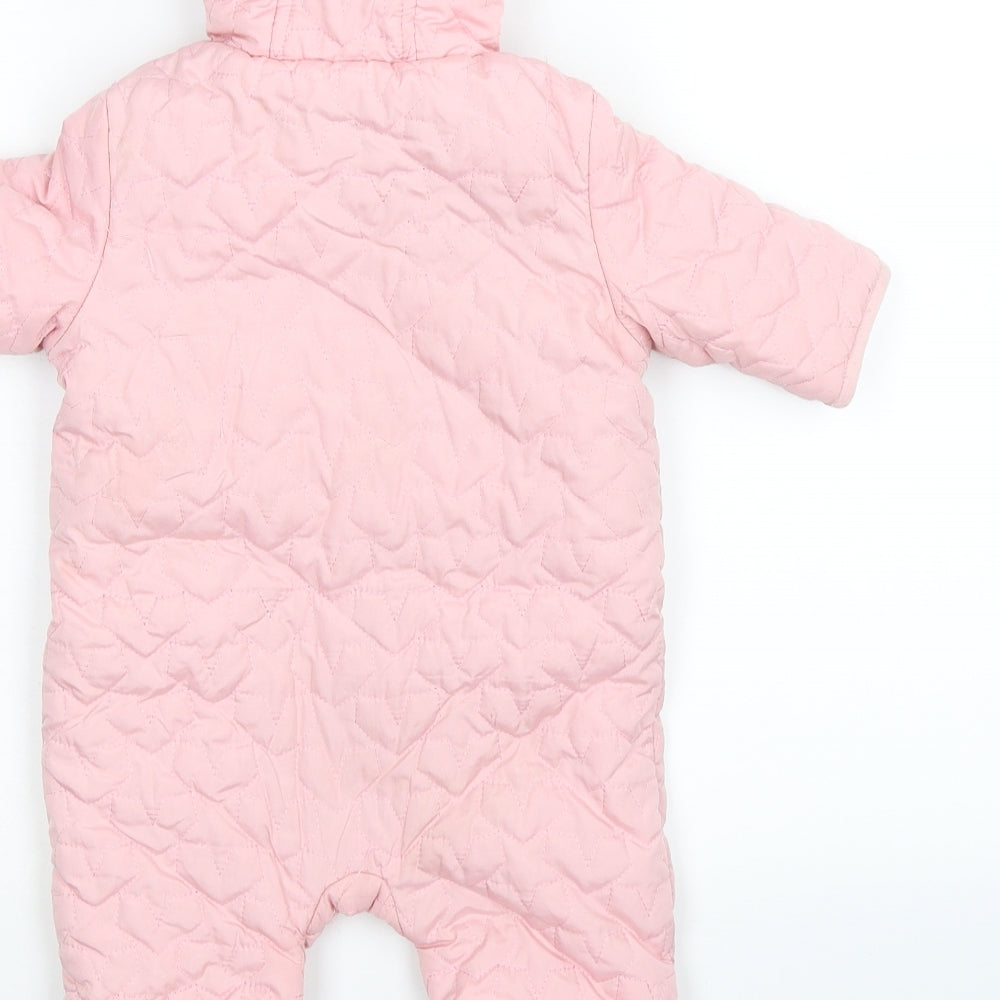 F&F Girls Pink   Coverall One-Piece Size 0-3 Months