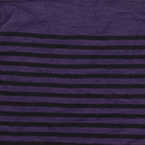 TU Womens Purple Striped  Pullover Jumper Size 10