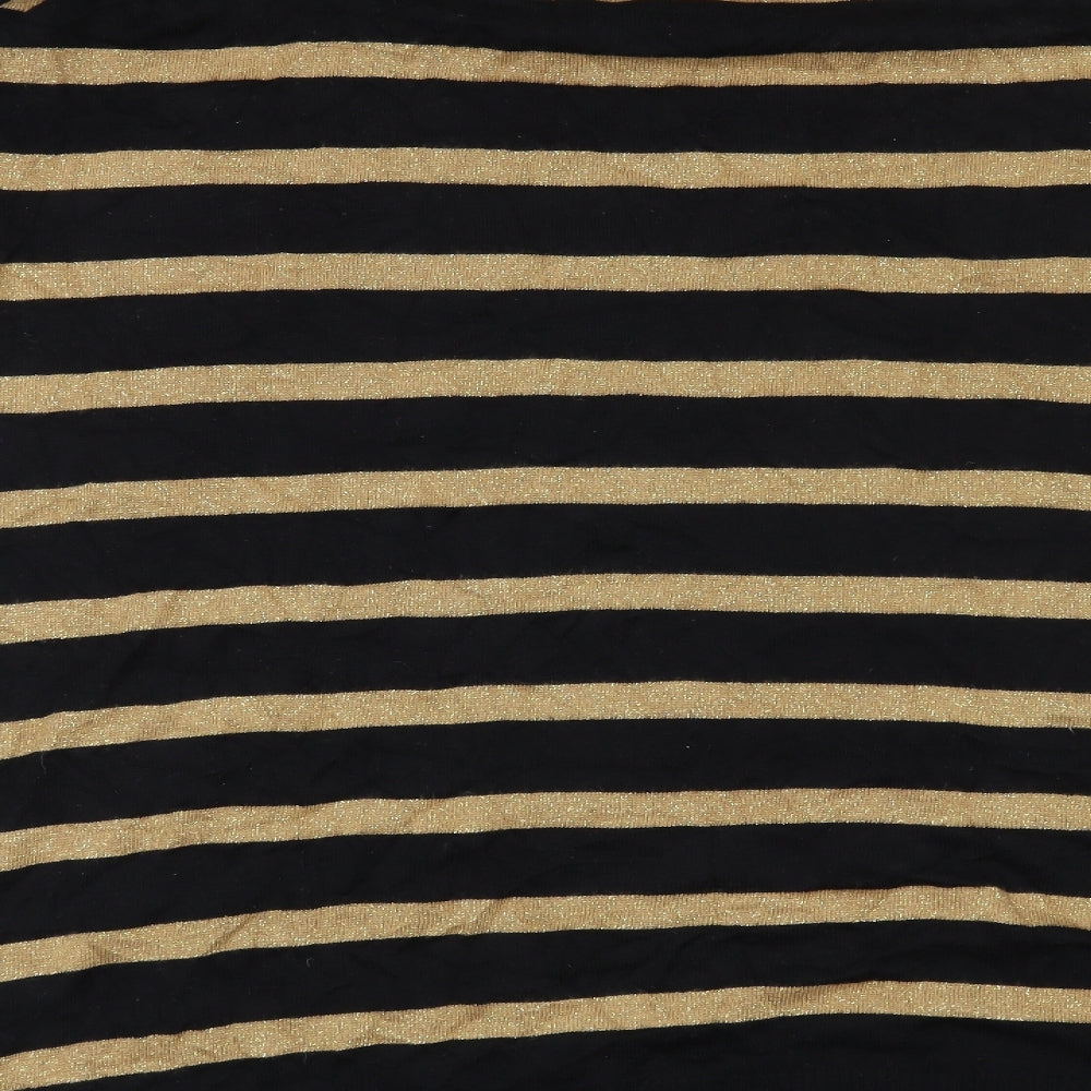 TU Womens Black Striped  Pullover Jumper Size 22