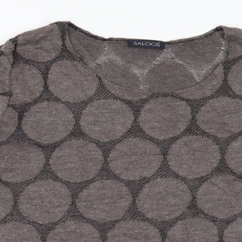 Saloos Womens Brown Geometric  Pullover Jumper Size 22
