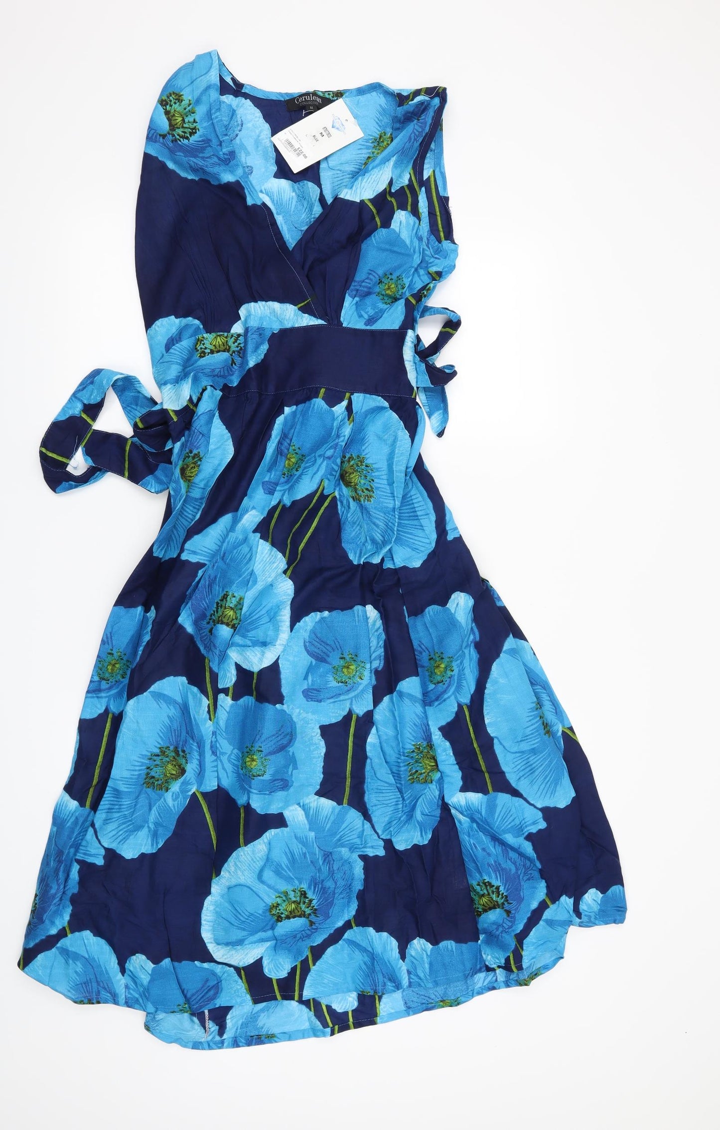 Preworn Womens Blue Floral  Fit & Flare  Size M