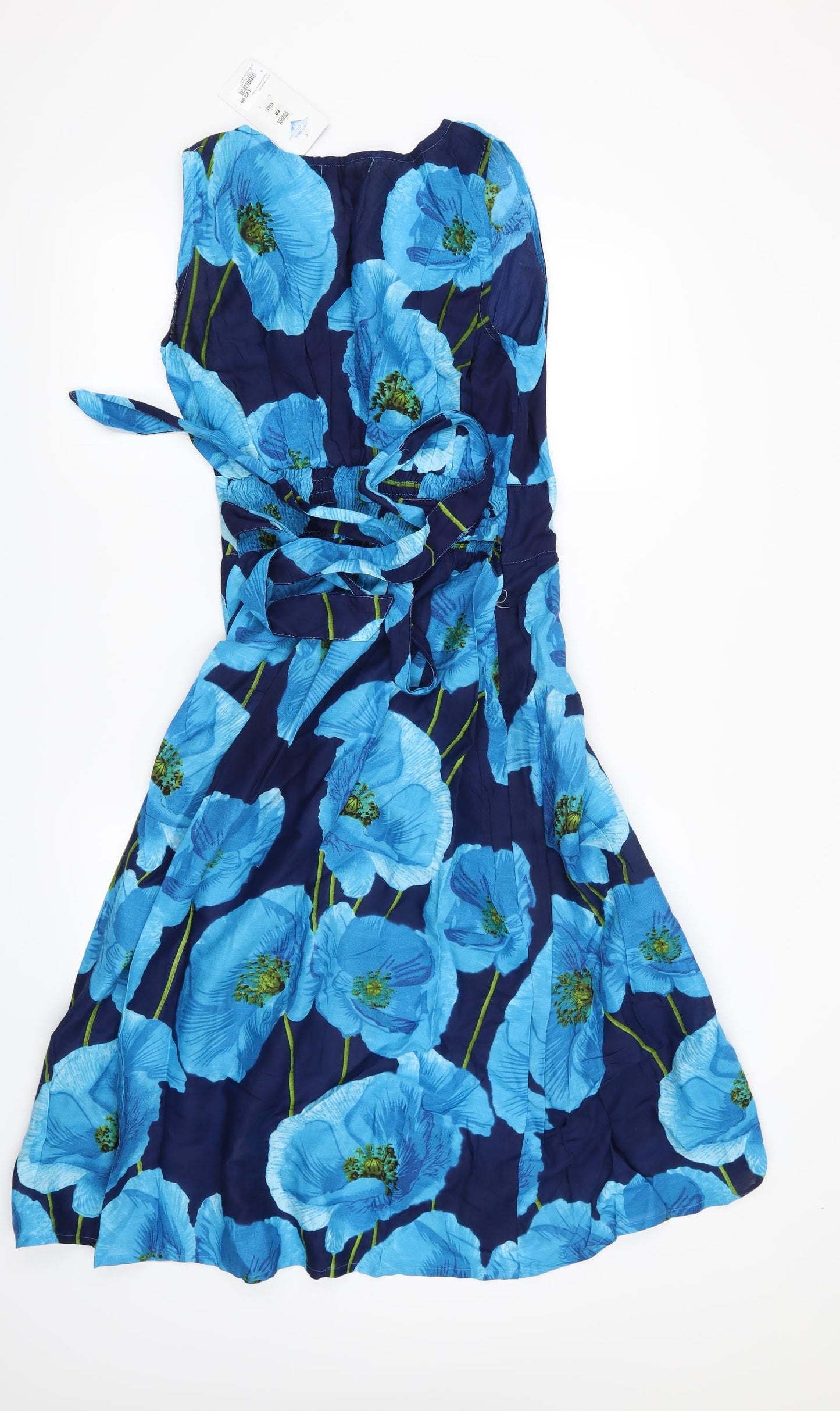 Preworn Womens Blue Floral  Fit & Flare  Size M
