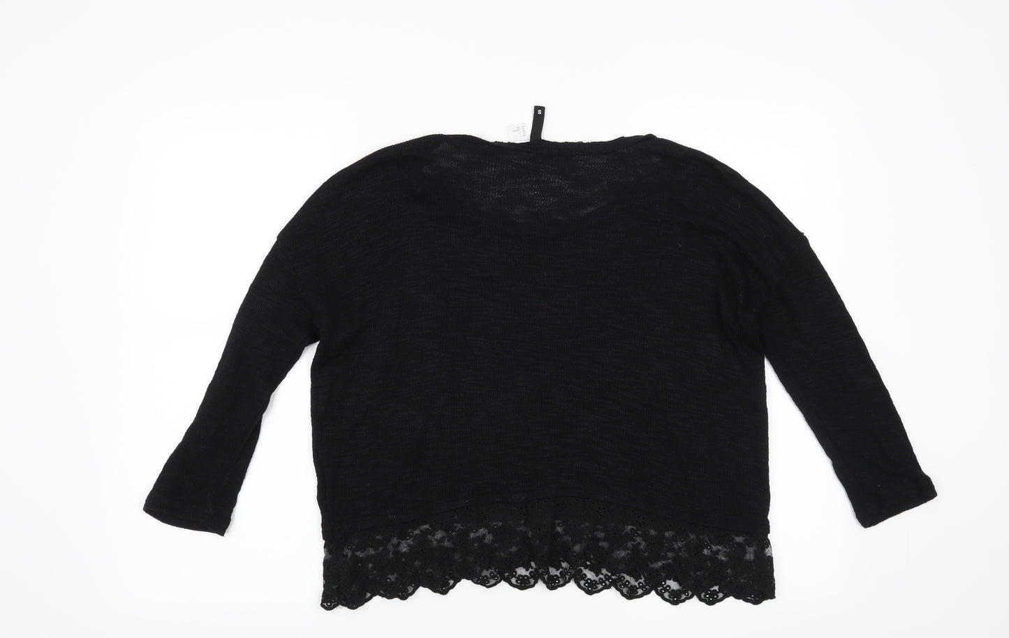 H&M Womens Black Floral  Pullover Jumper Size S