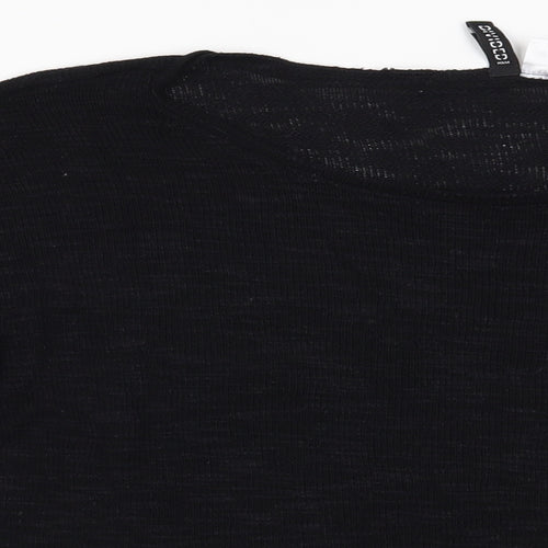 H&M Womens Black Floral  Pullover Jumper Size S