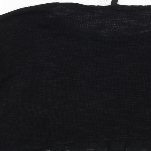 H&M Womens Black Floral  Pullover Jumper Size S