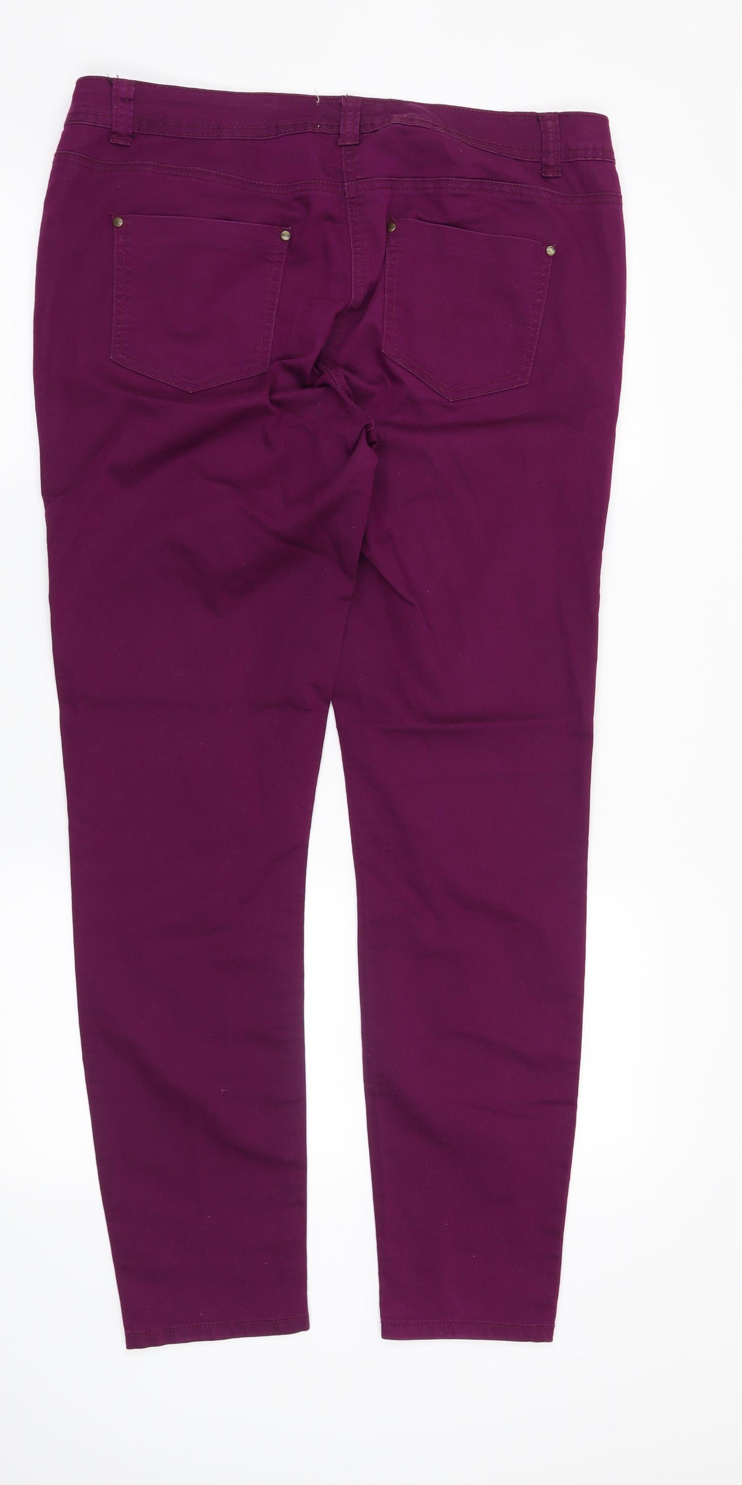 Red Herring Womens Purple   Skinny Jeans Size 14 L31 in