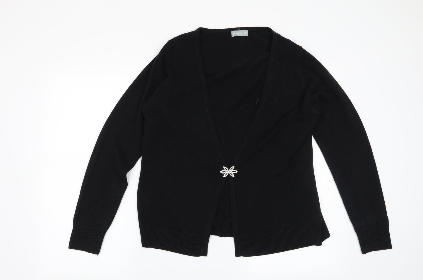 Per Una Womens Black   Cardigan Jumper Size 16