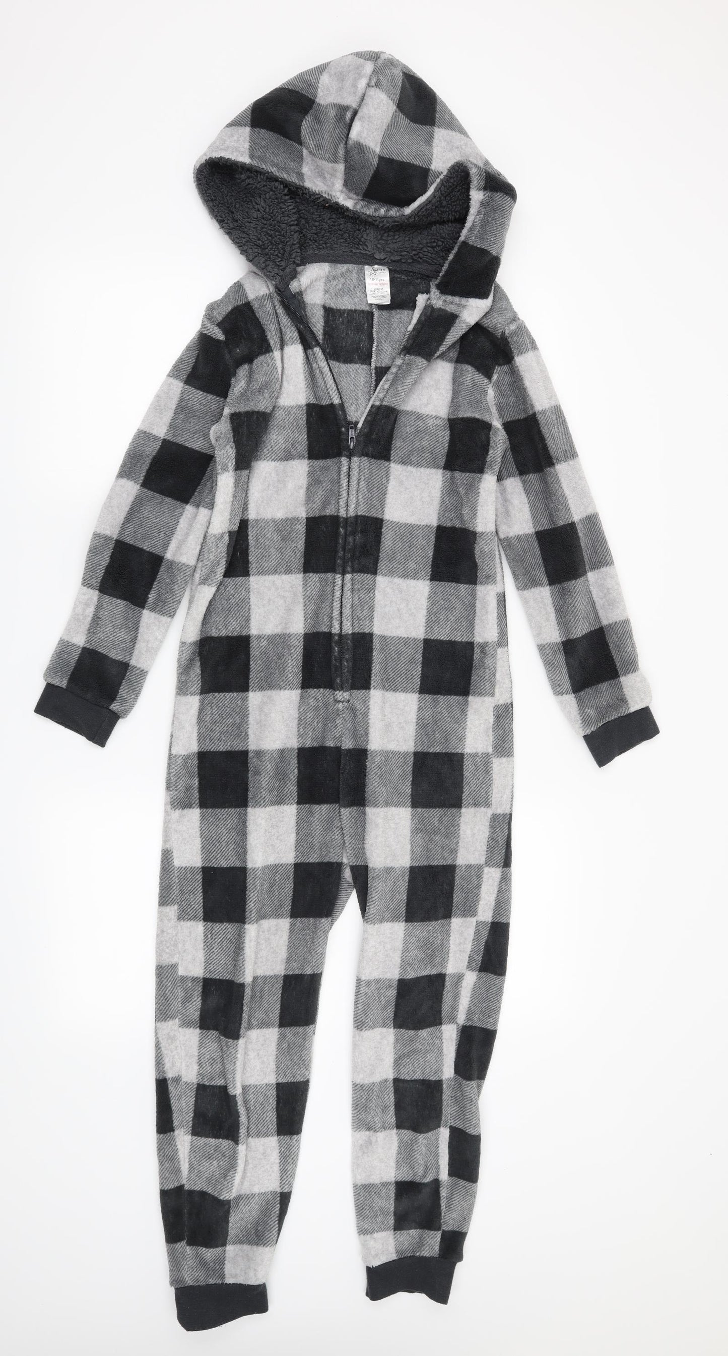 Peacocks Boys Grey Check   One Piece Size 10-11 Years