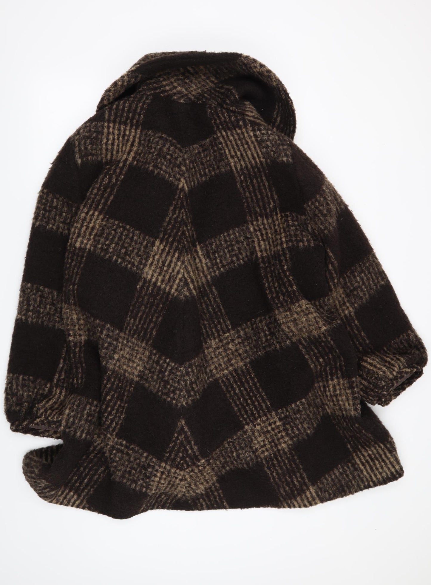 Windsmoor Womens Brown Check  Overcoat Coat Size 18