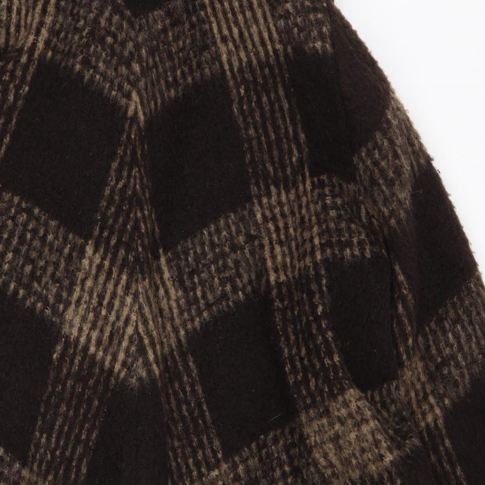 Windsmoor Womens Brown Check  Overcoat Coat Size 18
