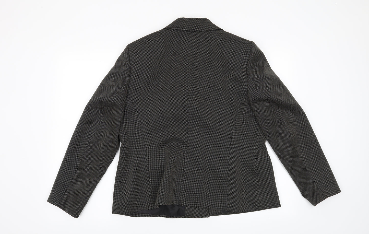 Marks and Spencer Womens Black Geometric  Jacket Blazer Size 16