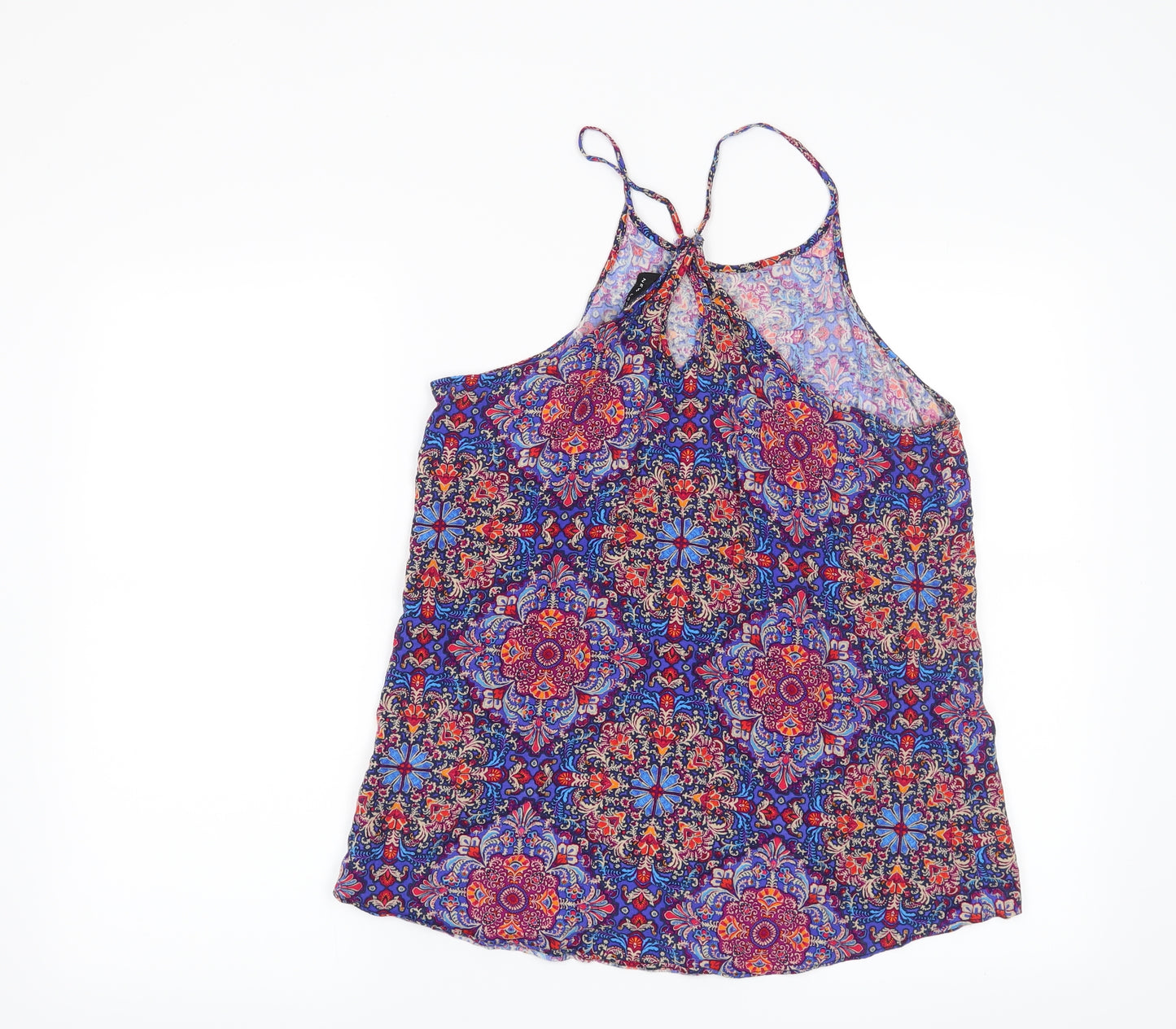 New Look Womens Blue Floral  Basic Blouse Size 14