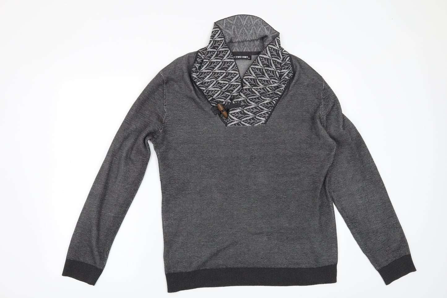 Preworn Womens Grey Geometric  Pullover Jumper Size XL