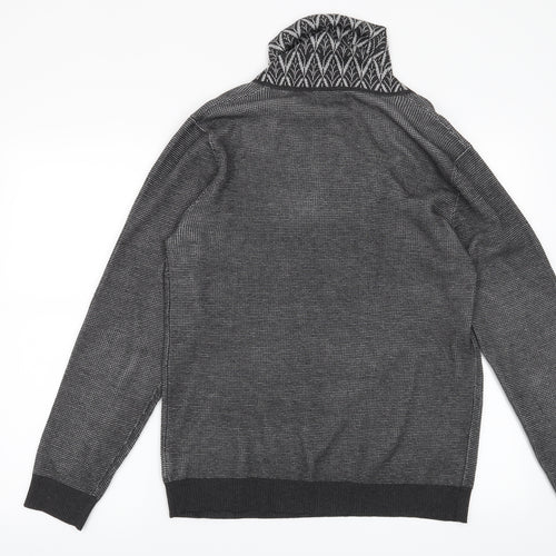 Preworn Womens Grey Geometric  Pullover Jumper Size XL