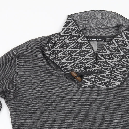 Preworn Womens Grey Geometric  Pullover Jumper Size XL