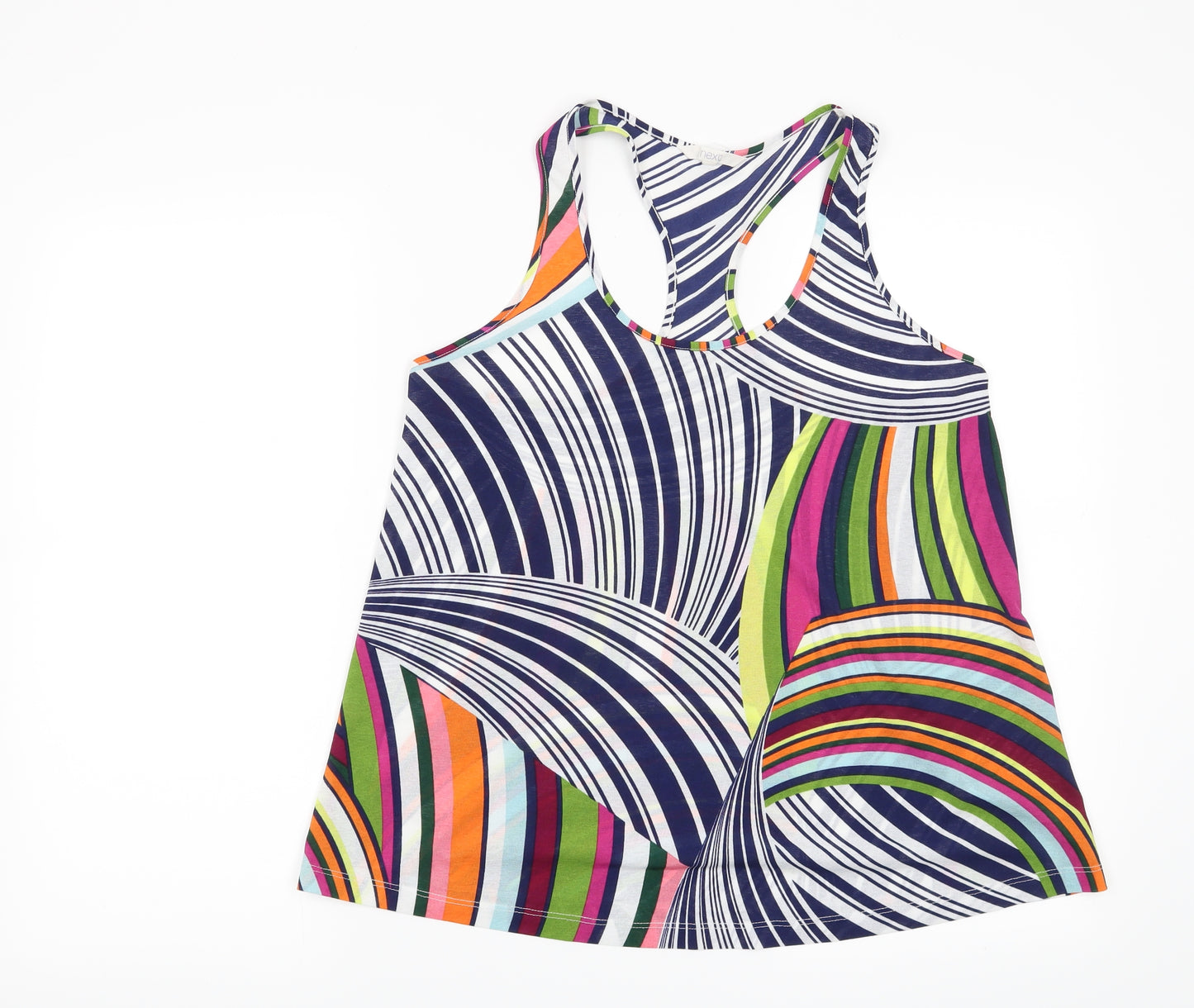 NEXT Womens Blue Geometric  Basic Blouse Size 10