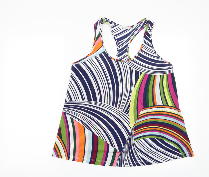NEXT Womens Blue Geometric  Basic Blouse Size 10