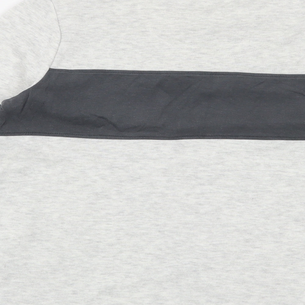 Marks and Spencer Boys Grey Striped  Pullover Sweatshirt Size 10-11 Years