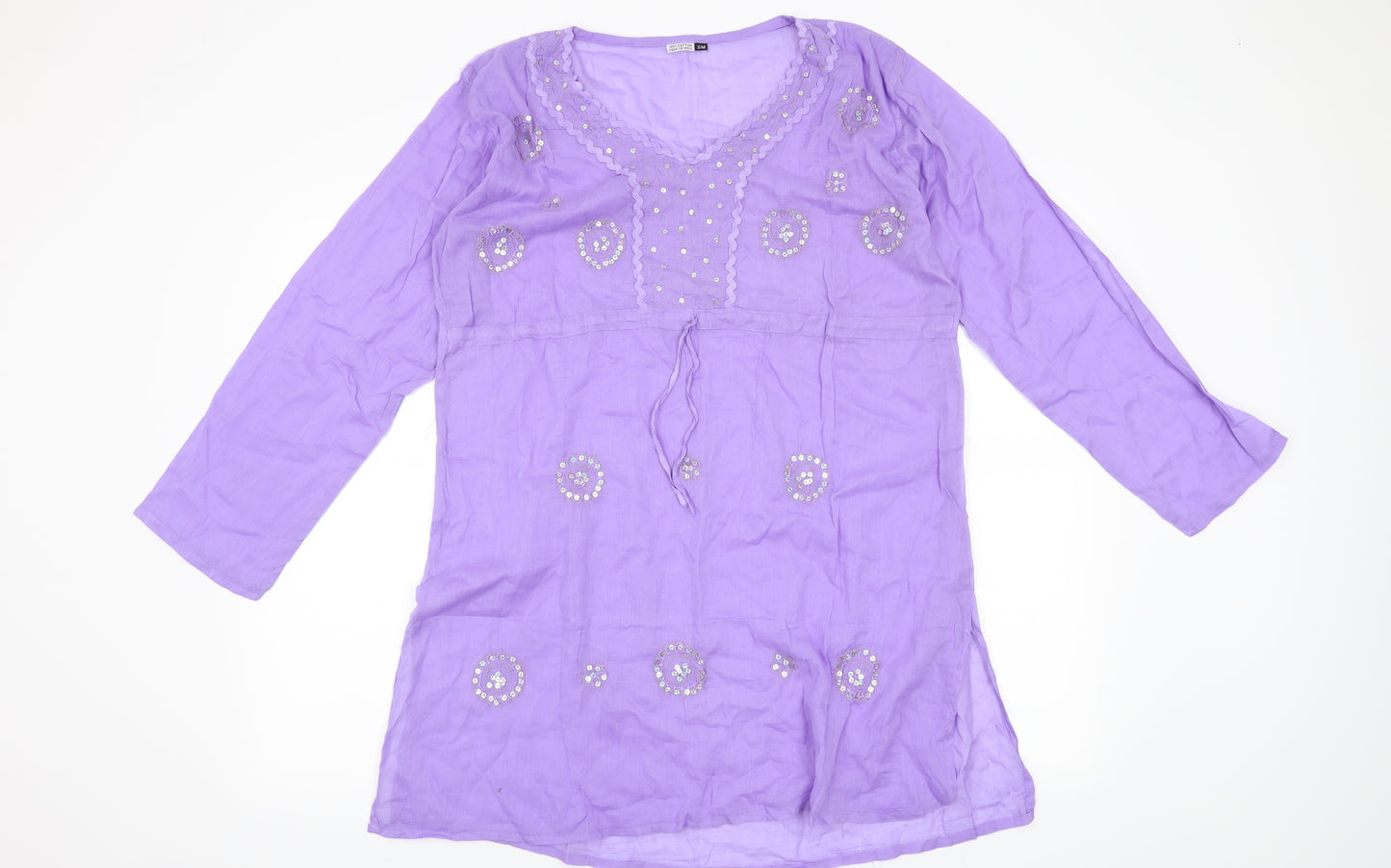 Preworn Womens Purple   Tunic Blouse Size S