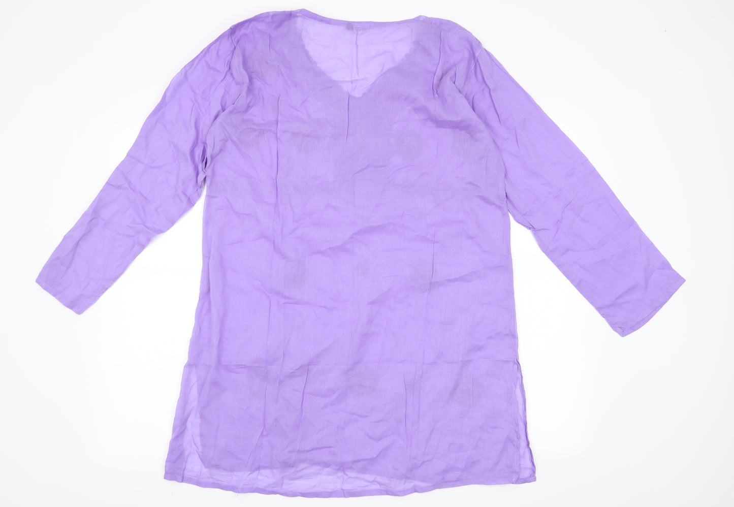 Preworn Womens Purple   Tunic Blouse Size S
