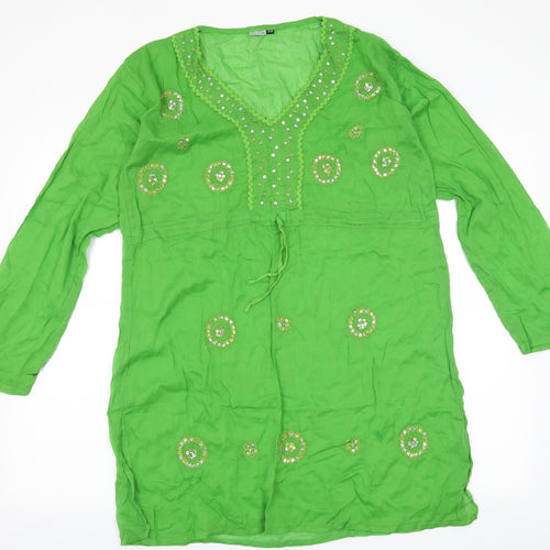 Preworn Womens Green   Basic Blouse Size S