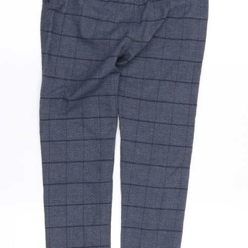 Miniature Boys Blue Check  Chino Trousers Size 10 Years