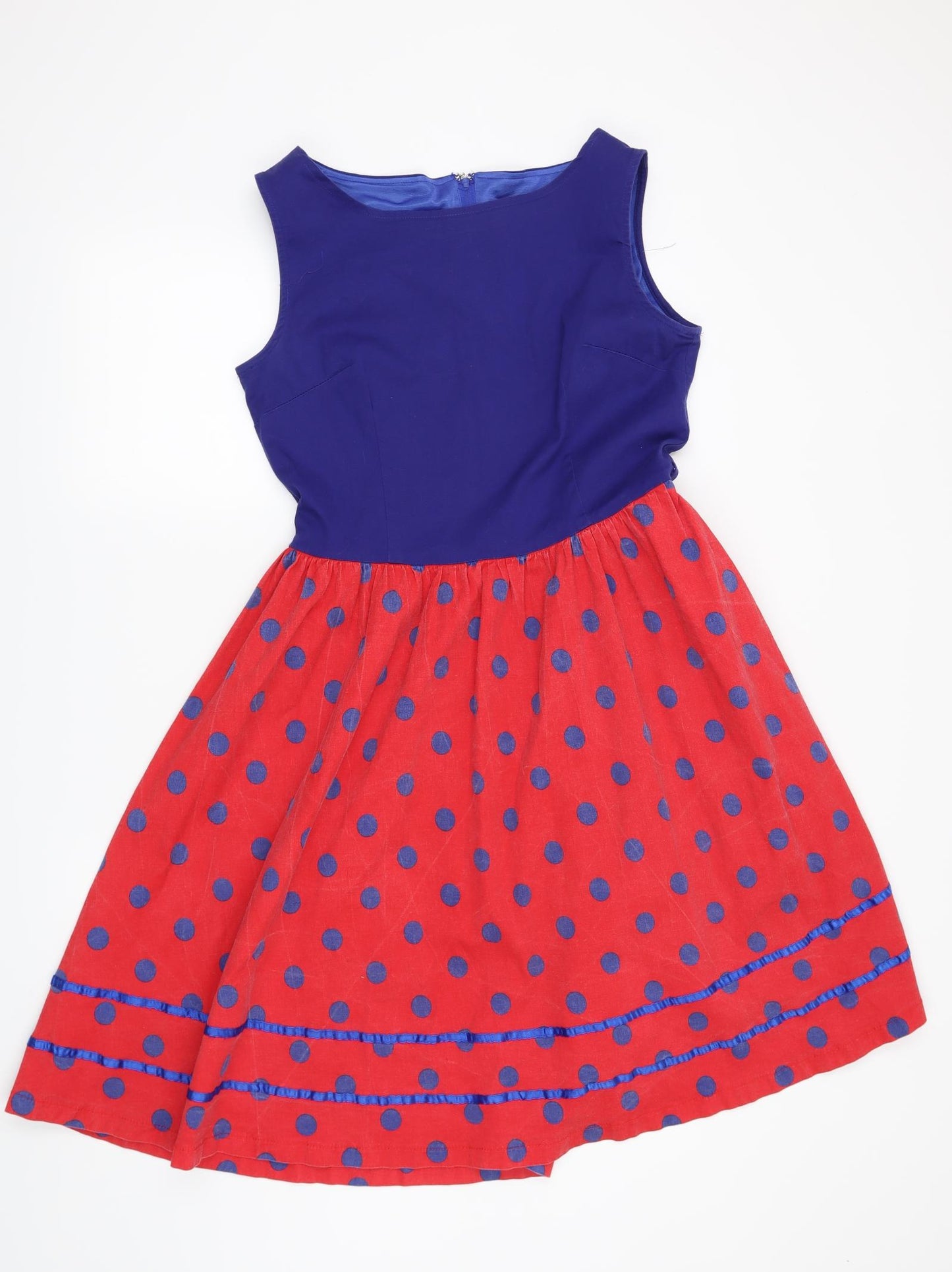 Lindy Bop Womens Red Polka Dot  Fit & Flare  Size 14